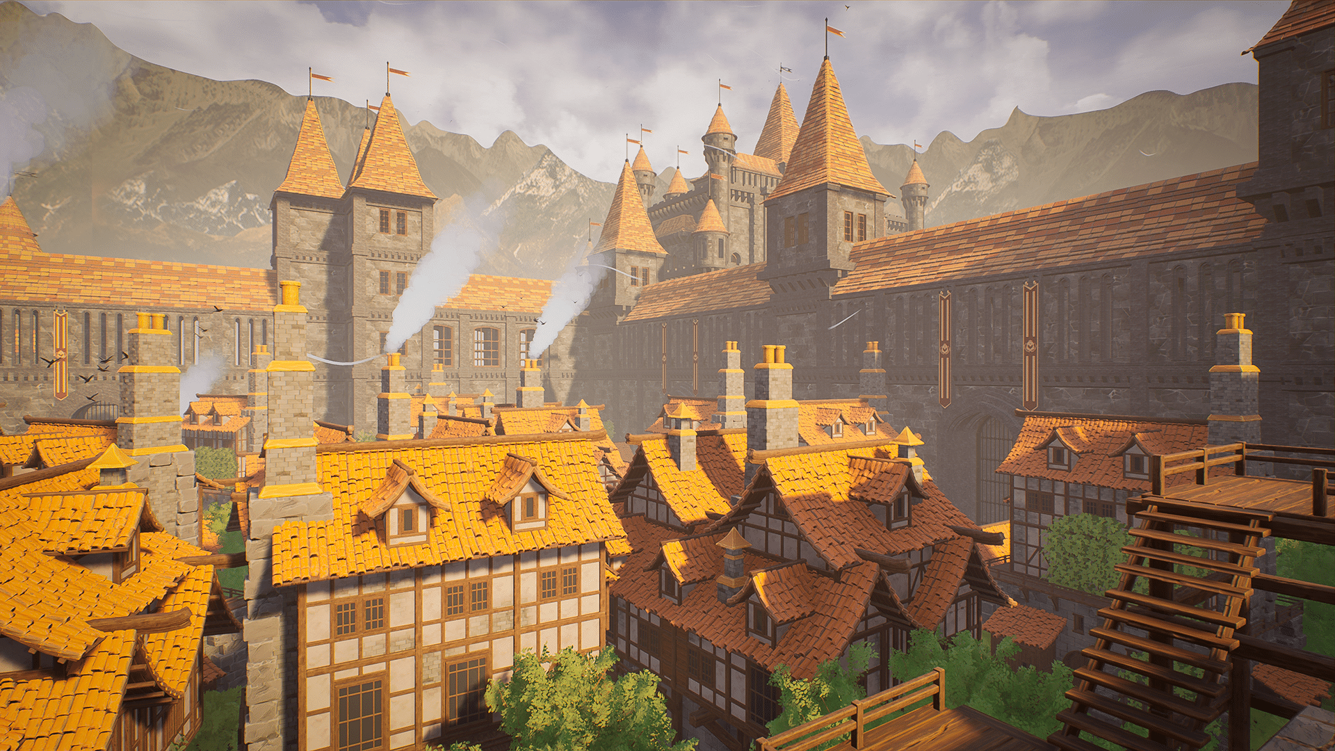 Medieval Guard Tower On A Castle Wall Vectors & Illustrations for Free